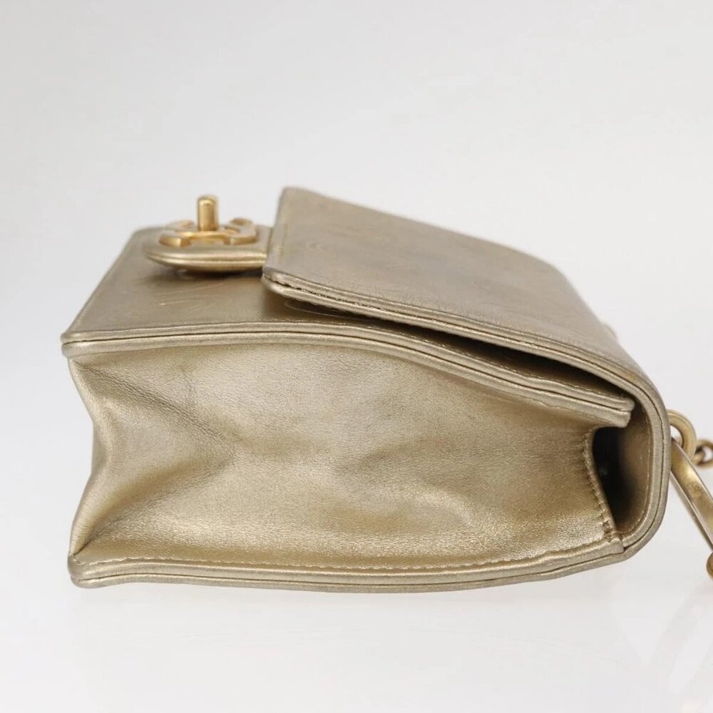 CHANEL Chain Shoulder Bag Lamb Skin Gold CC - Picture 3 of 16